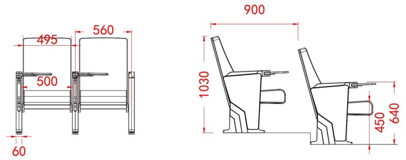 Chi tiết kích thước ghế WZ282