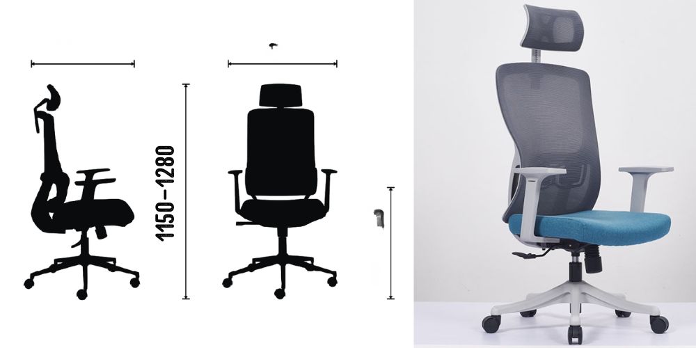 Chi tiết về thiết kế của ghế văn phòng C350HT