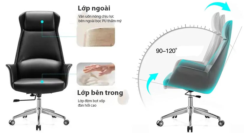 Chất liệu cấu tạo của ghế L081A