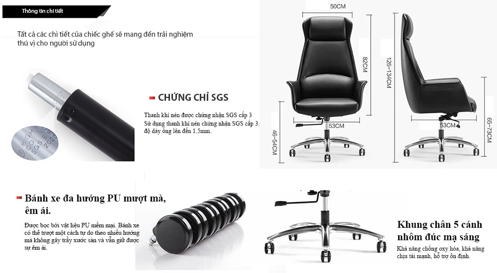 Cấu trúc vững chắc, khẳng định vị thế của ghế giám đốc L081A