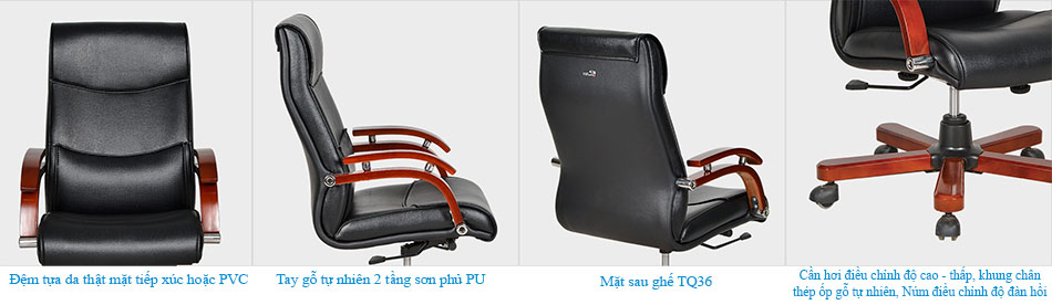 Chi tiết về thiết kế của ghế giám đốc TQ36