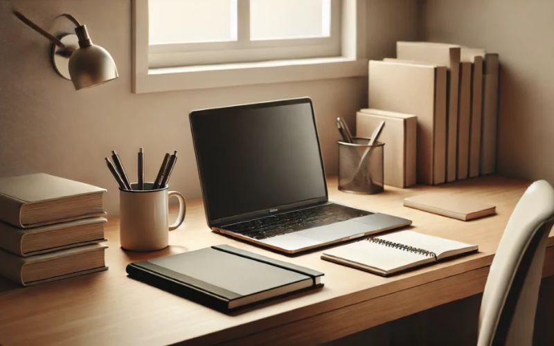 Những vật dụng thường đặt bên trái của bàn làm việc