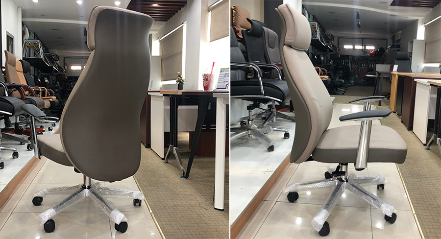 Kích thước tiêu chuẩn phù hợp với nhiều không gian của ghế giám đốc D6812A