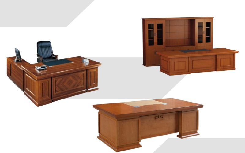 Chất liệu bàn làm việc làm từ gỗ tự nhiên