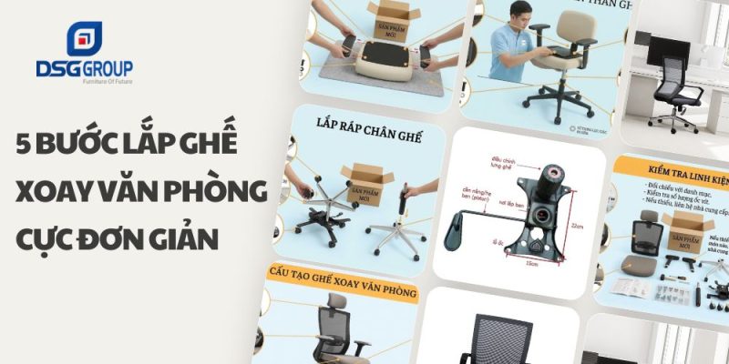 Hướng dẫn cách lắp ghế xoay cực đơn giản