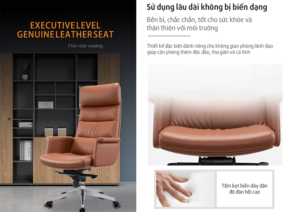 Ghế lãnh đạo 6660A có cấu trúc vững vàng tạo sự sang trọng bề thế