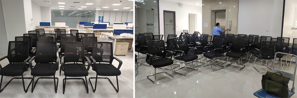 From dáng chân chuẩn chắc chắc phù hợp với nhiều không gian của ghế họp GL421