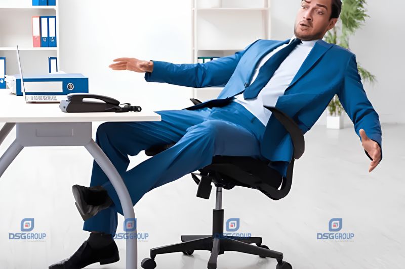 Ghế bị nghiêng do ốc vít bị lỏng hoặc rơi mất