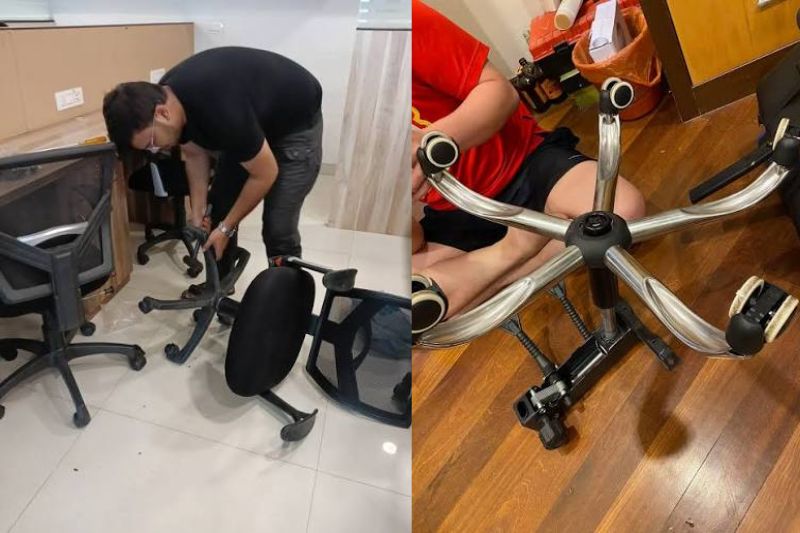 Hướng dẫn chi tiết các bước thay chân ghế xoay