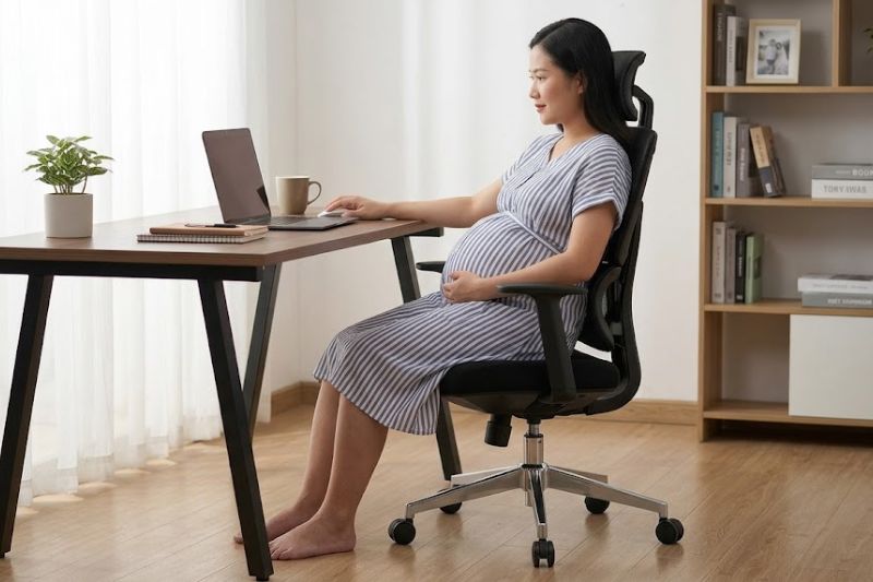 Ghế ERD886 ghi điểm tuyệt đối nhờ thiết kế tinh tế hỗ trợ bà bầu tối đa