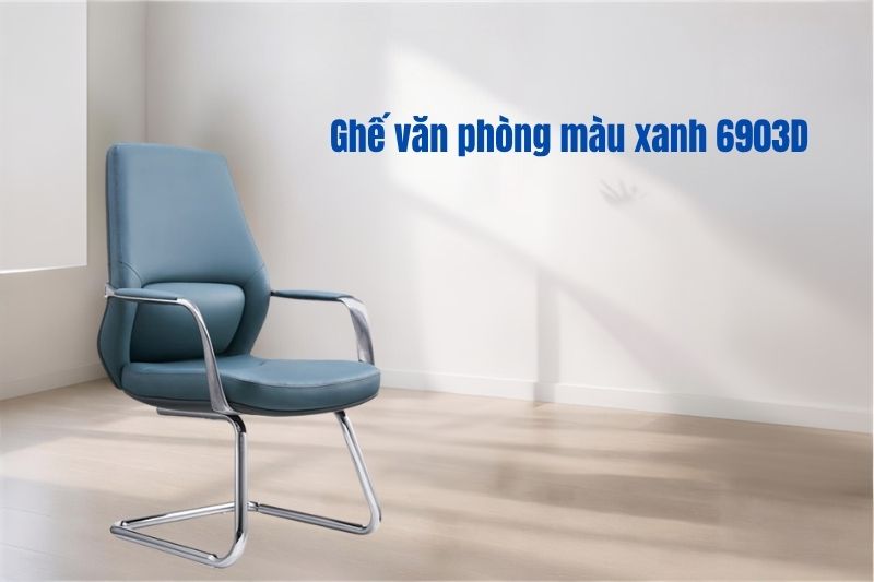 Mẫu ghế chân quỳ màu xanh dành cho phòng họp ảnh 13