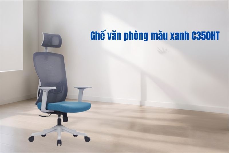 Mẫu ghế công thái học màu xanh đẹp ảnh 8