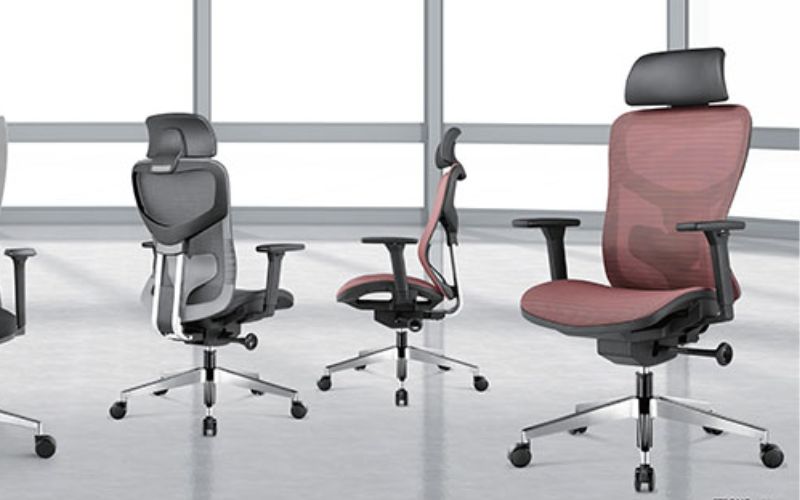 Ghế C960A màu đỏ được thiết kế chuẩn công thái học