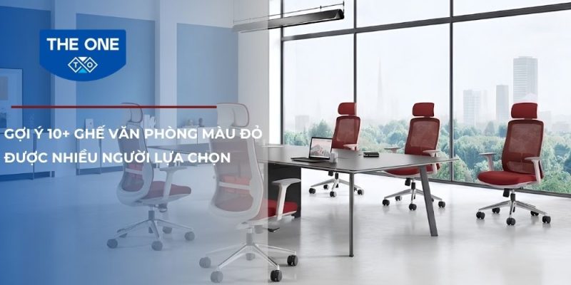 Top 10 mẫu ghế văn phòng màu đỏ đẹp